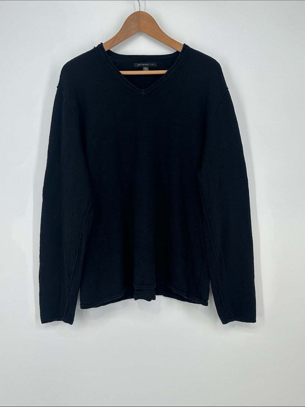 John Varvatos Men's Black V-Neck Pullover Sweater - Size XXL